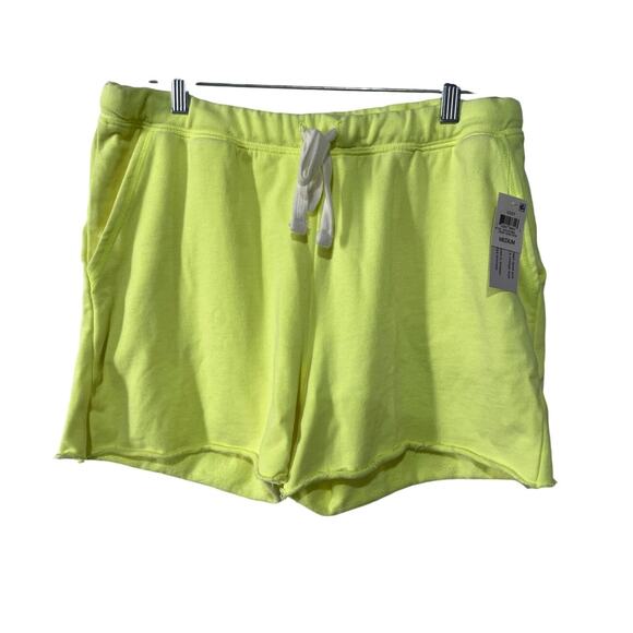 Jenni Other - JENNI WOMENS SIZE MEDIUM COTTON LOUNGE SHORTS NEON YELLOW NEW!